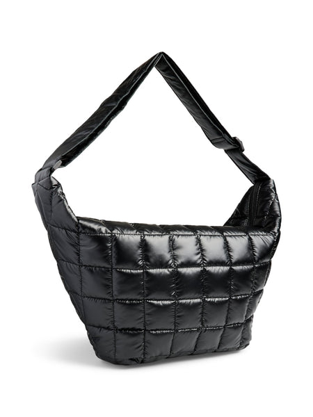 PIECES Large Coated Bum Bag in Black
