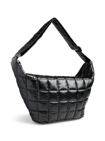PIECES Large Coated Bum Bag in Black