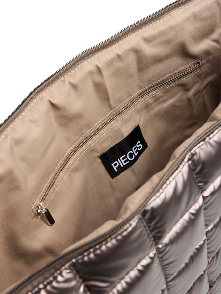 PIECES Large Metallic Bum Bag in Bronze