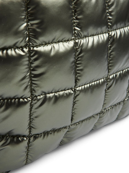 PIECES Large Metallic Bum Bag in Green