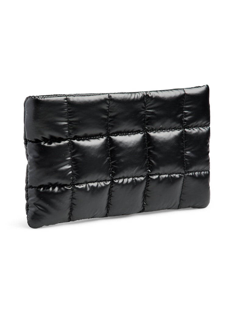 PIECES Coated Clutch Bag in Black