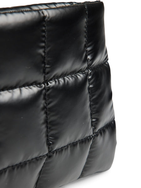 PIECES Coated Clutch Bag in Black