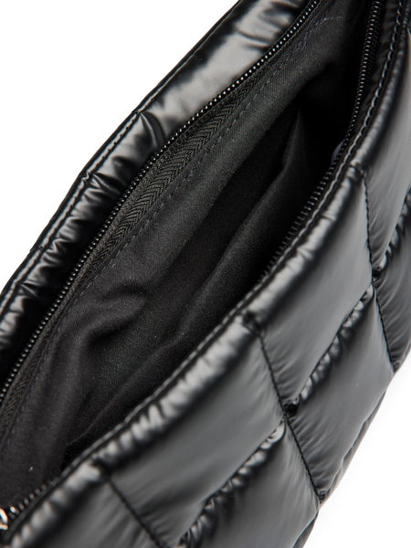 PIECES Coated Clutch Bag in Black