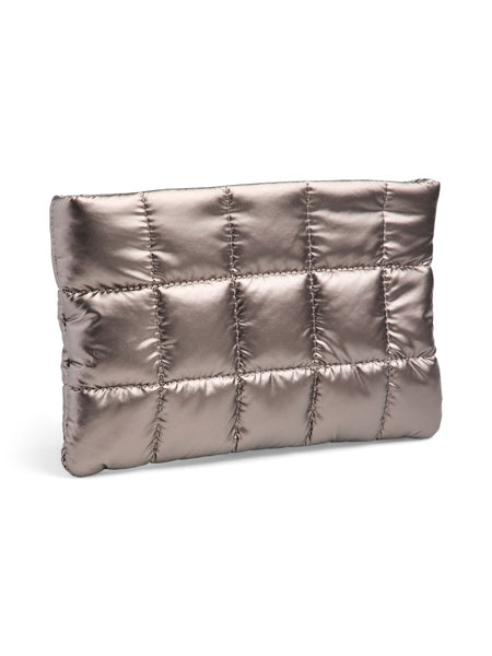 PIECES Metallic Clutch Bag in Bronze