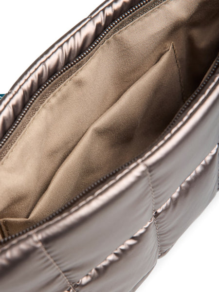 PIECES Metallic Clutch Bag in Bronze