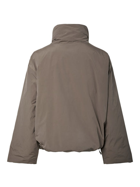 PIECES High Neck Jacket in Brown
