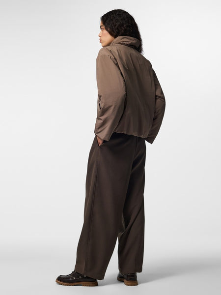 PIECES High Neck Jacket in Brown