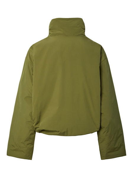 PIECES High Neck Jacket in Green