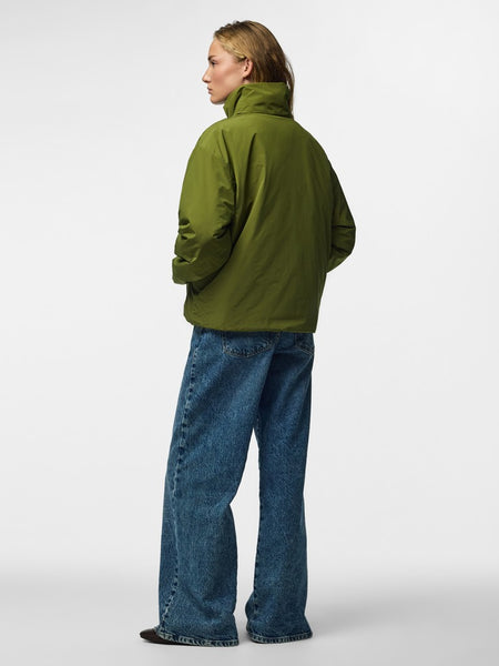 PIECES High Neck Jacket in Green