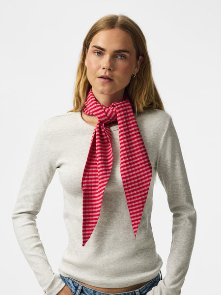 PIECES Striped Triangle Scarf