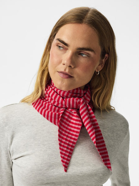PIECES Striped Triangle Scarf