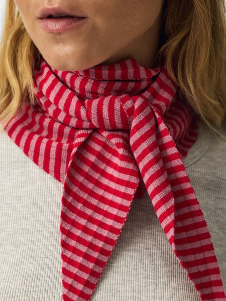 PIECES Striped Triangle Scarf