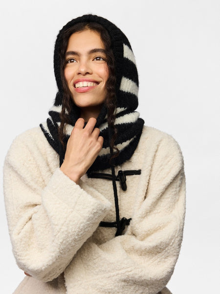 PIECES Striped Knit Balaclava