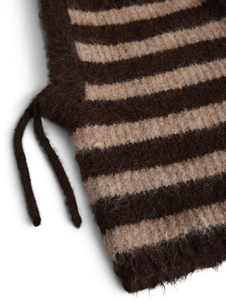 PIECES Striped Knit Balaclava