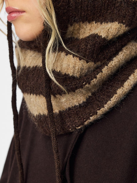 PIECES Striped Knit Balaclava
