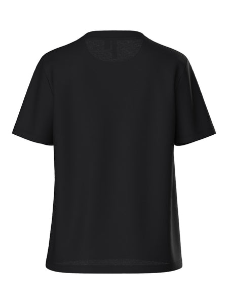 Pieces Plain T-Shirt in Black