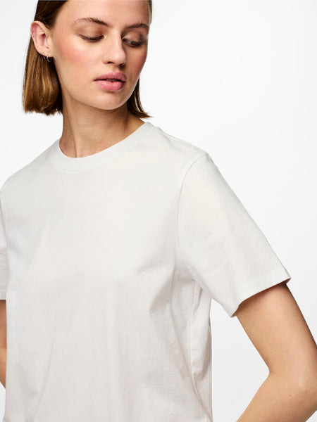 Pieces Plain T-Shirt in White