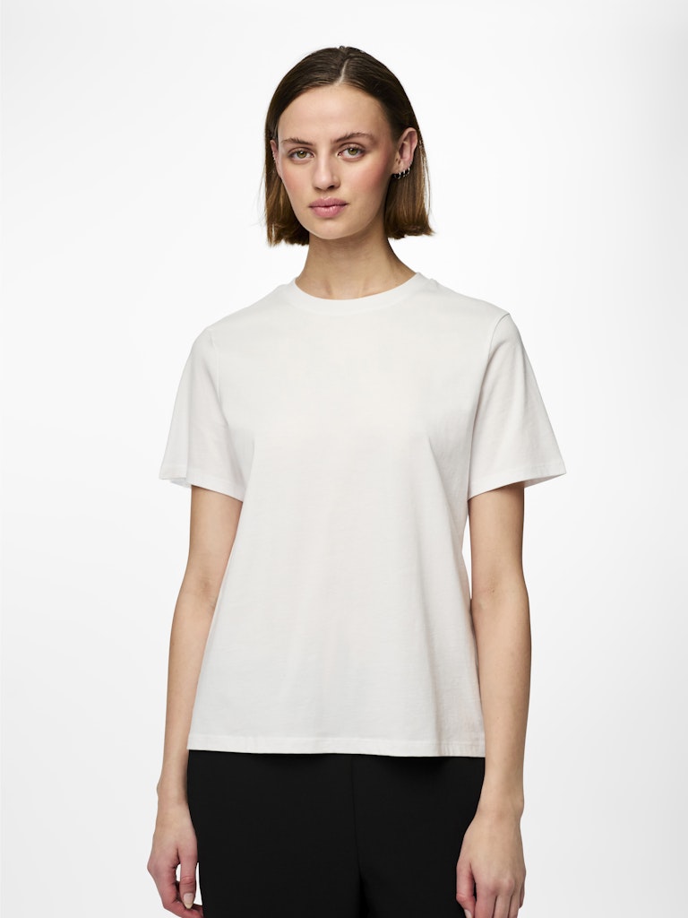 Pieces Plain T-Shirt in White