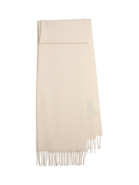 PIECES Long Knit Scarf in Cream
