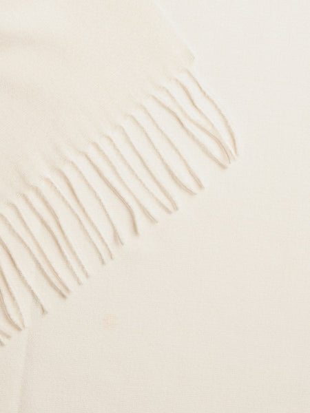 PIECES Long Knit Scarf in Cream