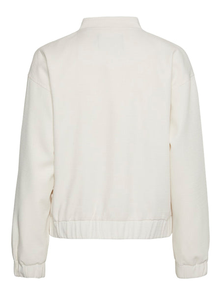 Pieces Bomber Jacket in Cream