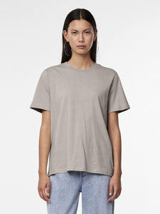 Pieces Plain T-Shirt in Beige