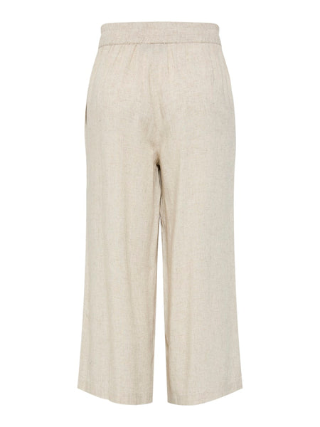 Pieces Linen Blend Culottes in Beige