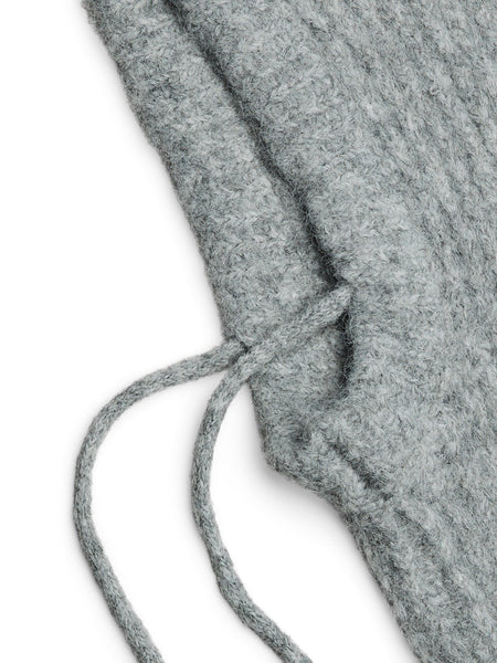 PIECES Knitted Balaclava in Grey