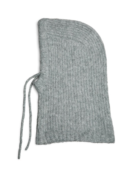 PIECES Knitted Balaclava in Grey