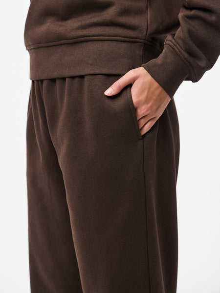 PIECES Straight Leg Joggers in Brown