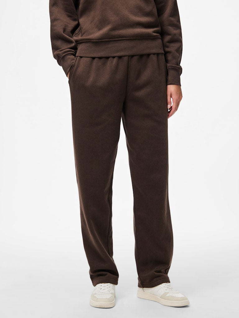 PIECES Straight Leg Joggers in Brown