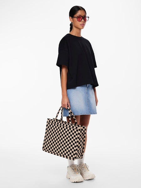 PIECES Short Sleeve Sweatshirt in Black