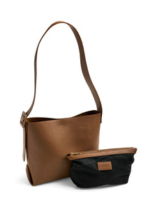 Pieces Shoulder Bag in Brown