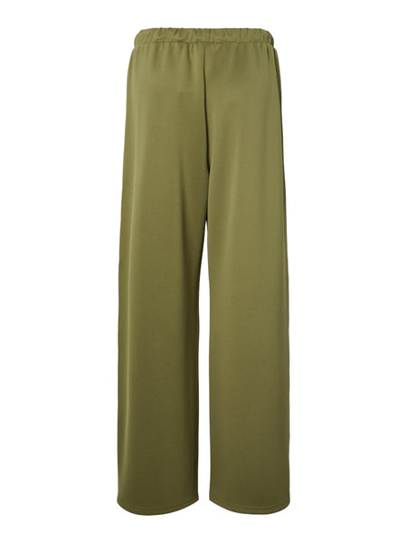 PIECES Side Stripe Wide Leg Joggers in Green