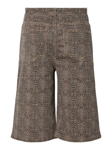 PIECES Leopard Print Bermuda Shorts