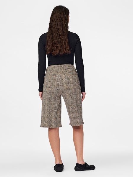 PIECES Leopard Print Bermuda Shorts