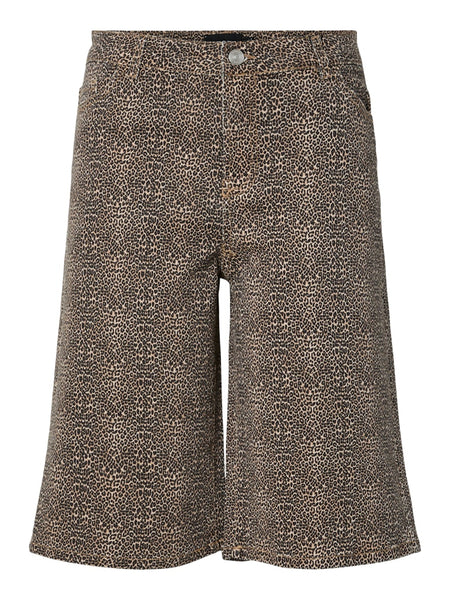 PIECES Leopard Print Bermuda Shorts