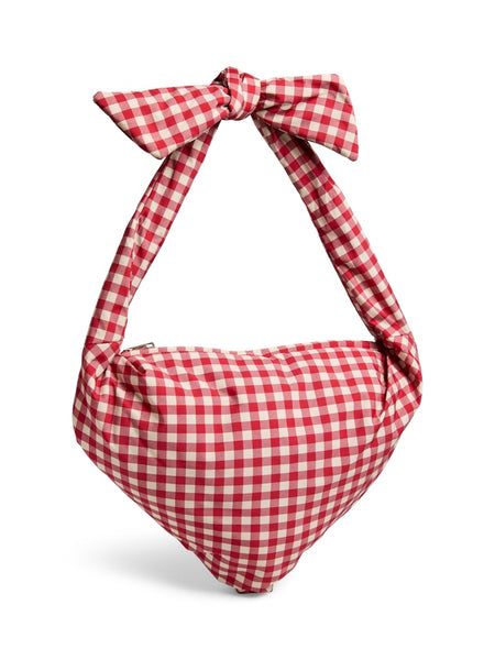 PIECES Checked Tie Cross Body Bag