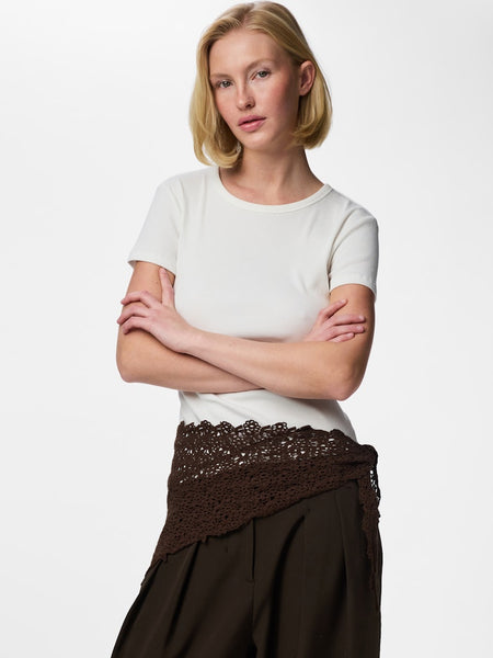 PIECES Crochet Triangle Scarf