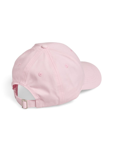 PIECES Embroidered Flower Cap in Pink