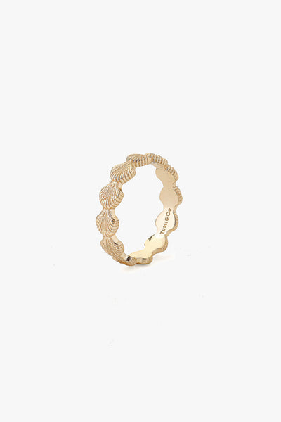Tutti & Co Shell Ring In Gold