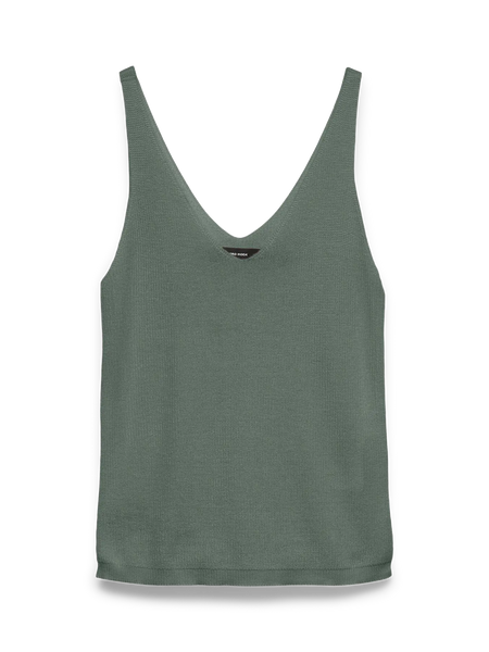 VERO MODA Sleeveless V-Neck Top in Green