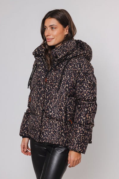 Rino & Pelle Leopard Print Padded Jacket