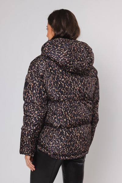 Rino & Pelle Leopard Print Padded Jacket