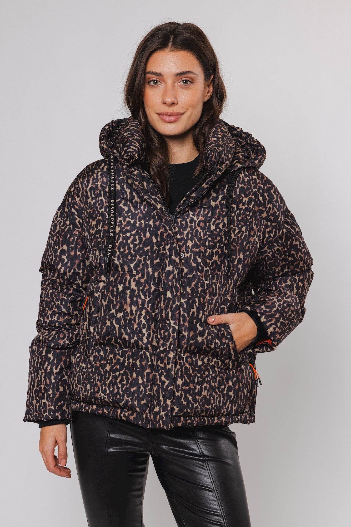 Rino & Pelle Leopard Print Padded Jacket