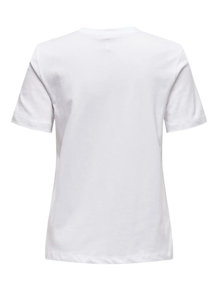 ONLY Embroidered Lemon T-Shirt in White