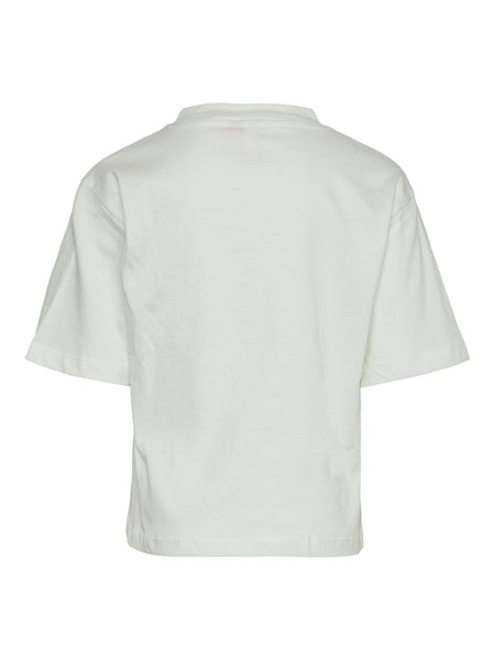 Vero Moda Girl Oversized Cherry T-Shirt in White