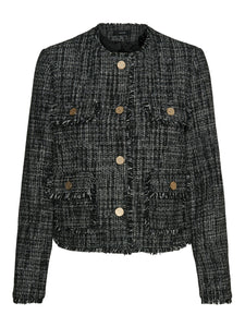 Vero Moda Short Checked Jacket in Black