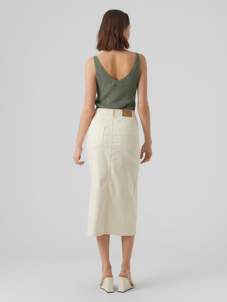 VERO MODA Sleeveless V-Neck Top in Green