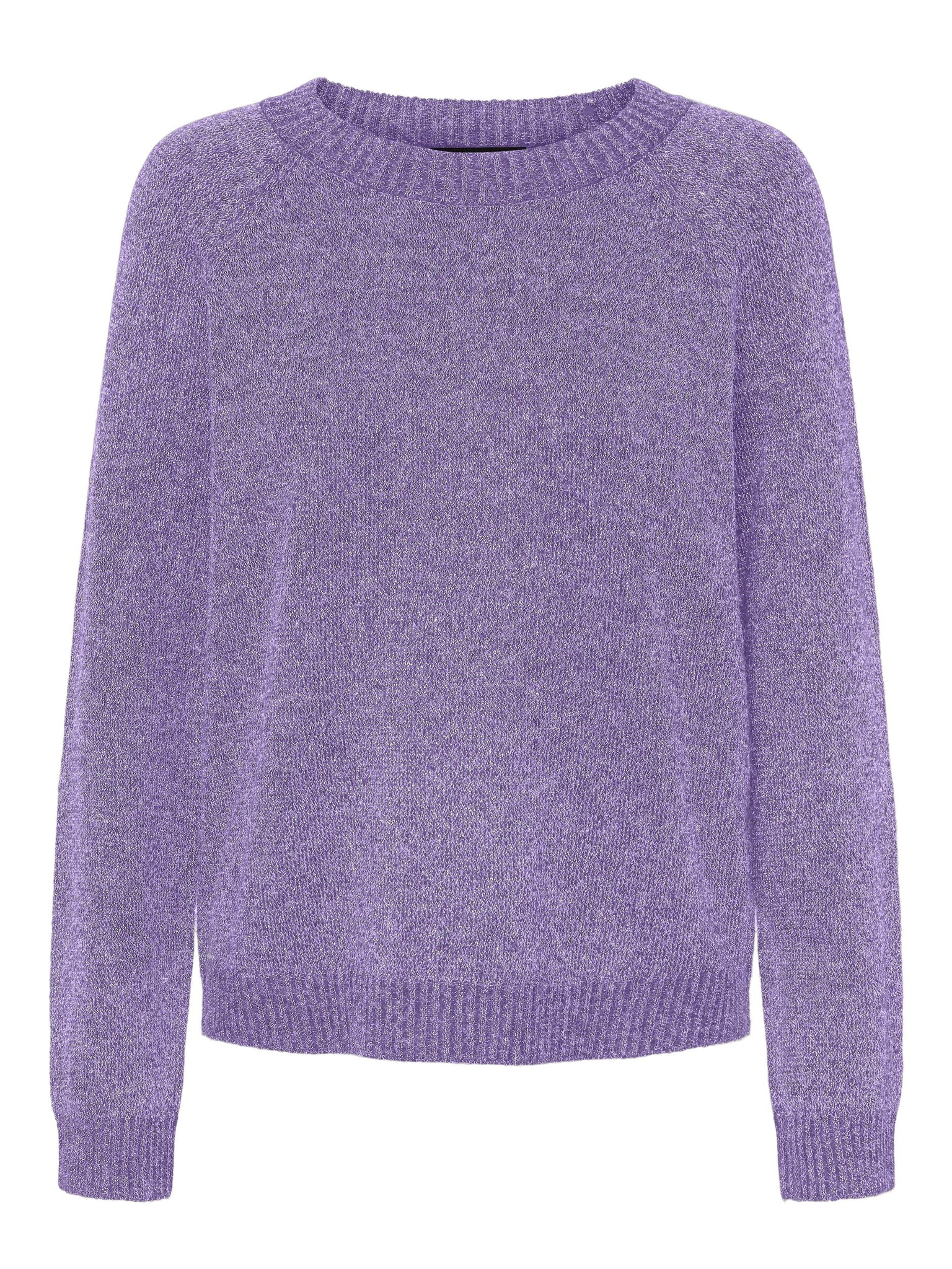 Vero Moda Lurex O-Neck Pullover in Lilac